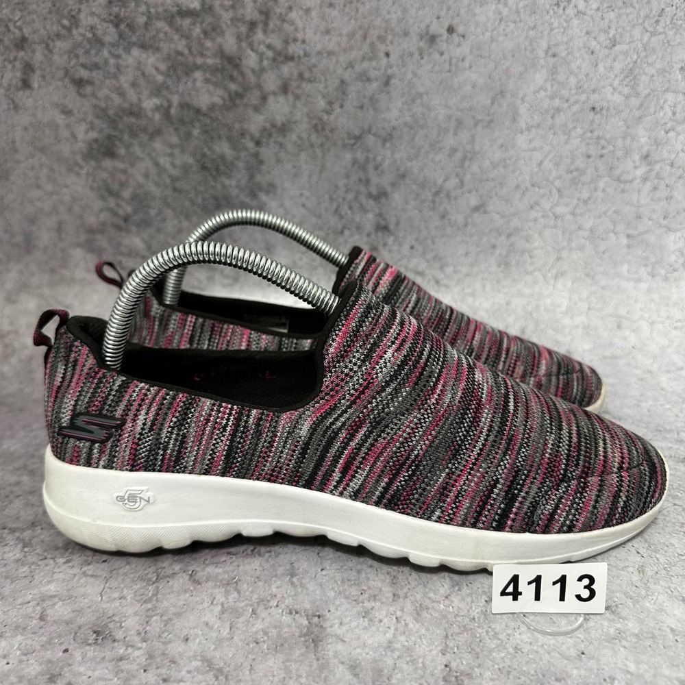 Skechers GOwalk Joy Terrific Womens 8.5 Pink Black Knit Comfort Slip On 15615